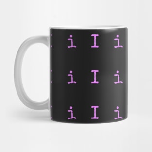 Pink Typewriter Letter I Mug